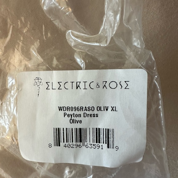 Women’s Peyton Linen Dress – Olive | Electric & Rose Dresses XL - Picture 5 of 5